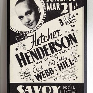 Vintage Reproduction Fletcher Henderson at The Savoy NYC poster.